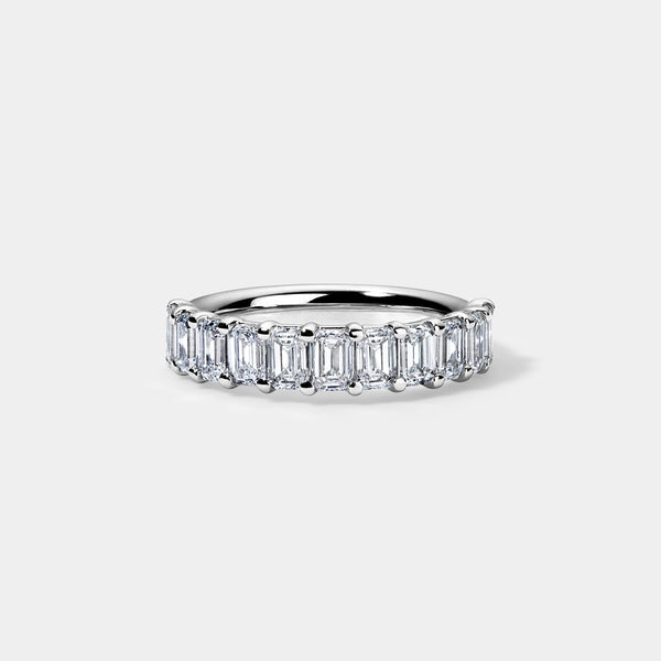 14K White Gold Emerald Anniversary Ring 2 CTW — 2.00