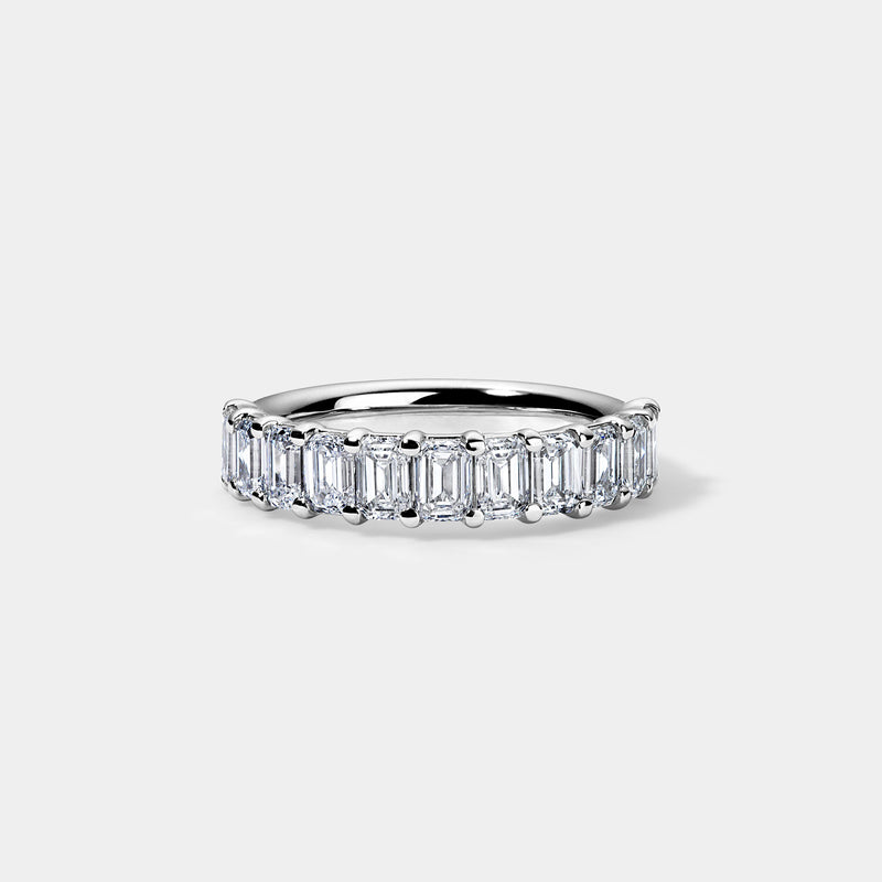 14K White Gold Emerald Anniversary Ring 2 CTW — 2.00