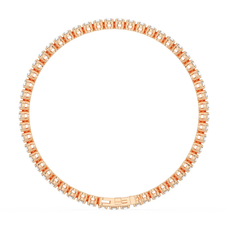 14K R Gold 4-Prong Round Tennis Bracelet 5 CTW – Eco Diamond (Lab-Created Diamond) — (1)