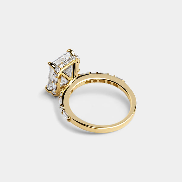 Emerald CUT ENGAGEMENT RING WITH baguettes — 4
