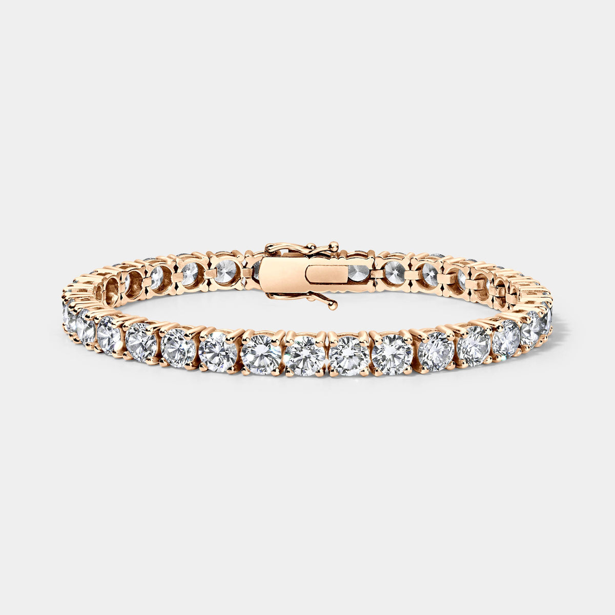 14K Rose Gold Classic Tennis Bracelet 10 CTW – Eco Diamond (Lab-Created Diamond) — (1)