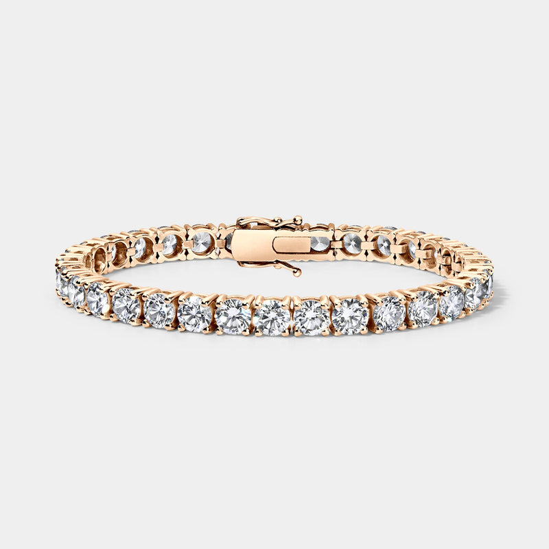14K Rose Gold Classic Tennis Bracelet 10 CTW – Eco Diamond (Lab-Created Diamond) — (1)