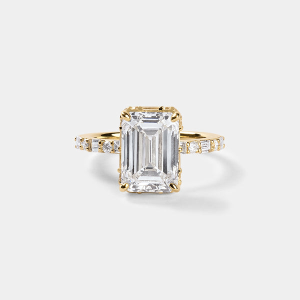 Emerald CUT ENGAGEMENT RING WITH baguettes — 4