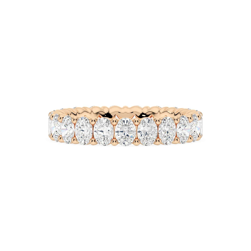 14K Rose Gold Oval Shared Eternity Ring 2.5 CTW — (1)