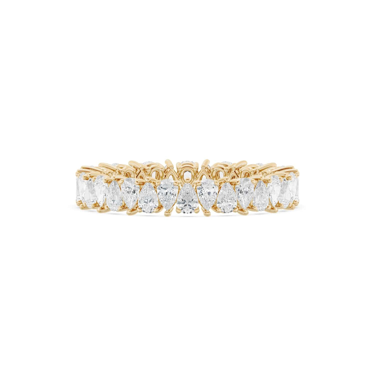 14K Yellow Gold Pear Eternity Ring 1.75 CTW — 4