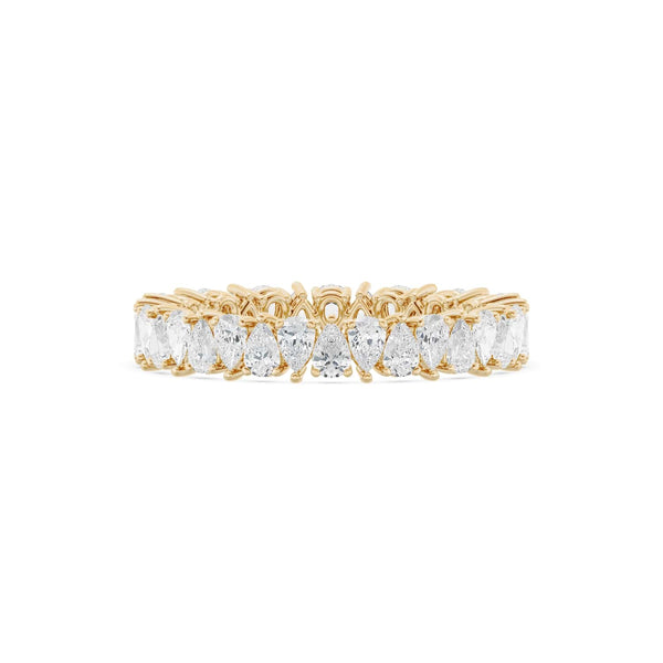 14K Yellow Gold Pear Eternity Ring 1.75 CTW — 4
