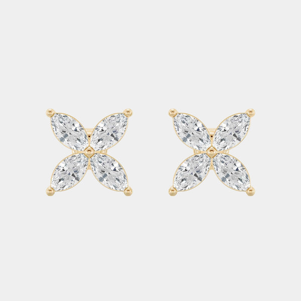 14K Yellow Gold Marquise Studs 1.25 CTW