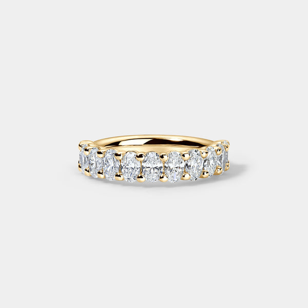 14K Yellow Gold Oval Anniversary Ring 2 CTW — 2.00