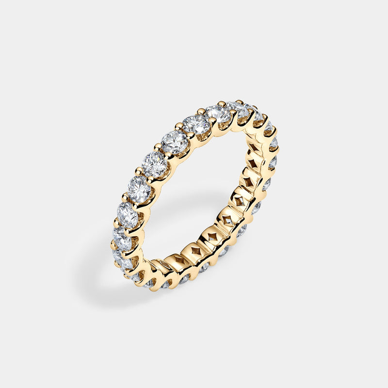 14K Yellow Gold U Round Eternity Ring 2 CTW — 2.00