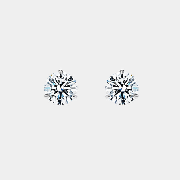 14K White Gold Martini Studs 1-5 CTW – Eco Diamond (Lab-Created Diamond) (1)