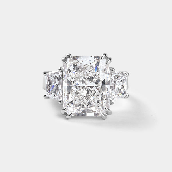 Radiant CUT ENGAGEMENT RING WITH trapezoids — 4