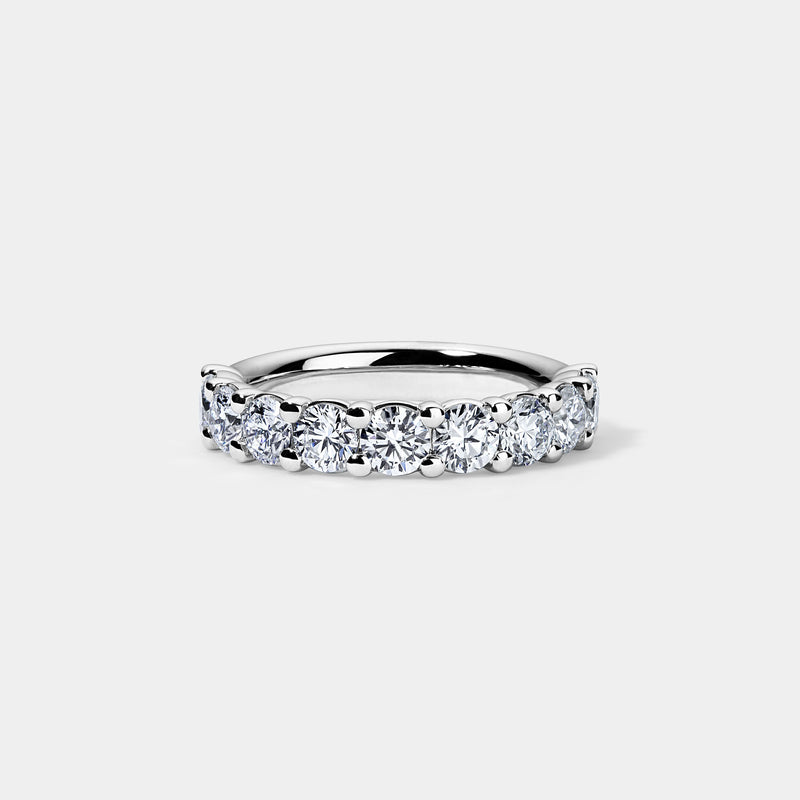 14K White Gold S Round Anniversary Ring 2 CTW – lab diamond — 2.00