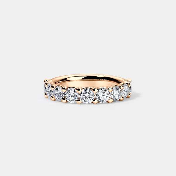 14K Rose Gold S Round Anniversary Ring 2 CTW – lab diamond