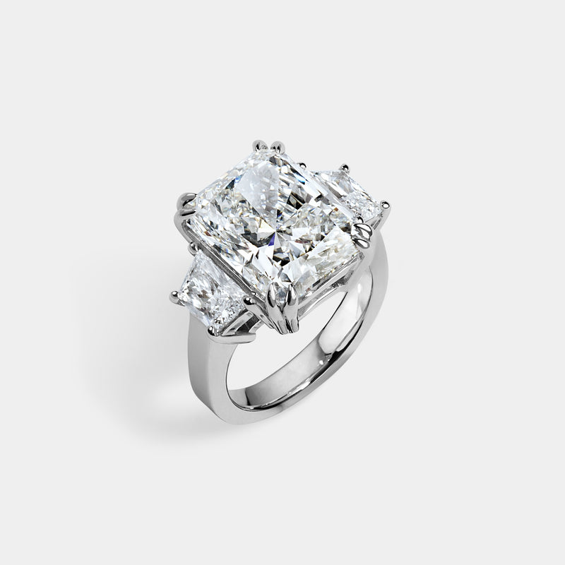 Radiant CUT ENGAGEMENT RING WITH trapezoids — 4