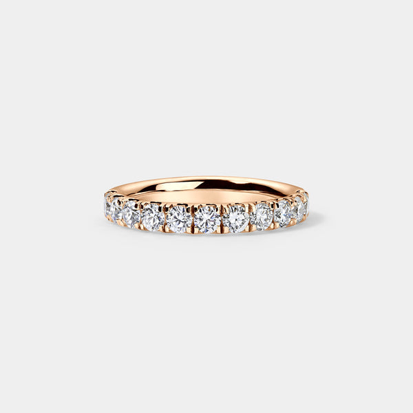 14K Rose Gold Round Anniversary Ring 1 CTW