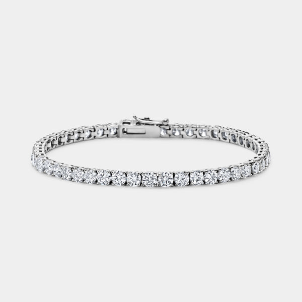 14K White Gold Classic Tennis Bracelet 3 CTW – Eco Diamond (Lab-Created Diamond) — (4)