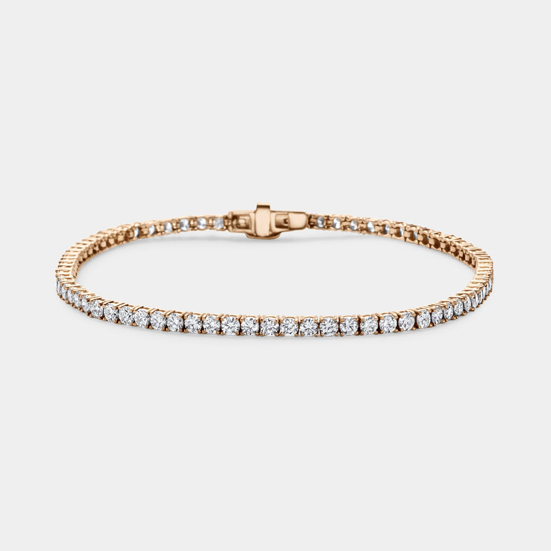 14K Rose Gold Classic Tennis Bracelet 4 CTW – Eco Diamond (Lab-Created Diamond)