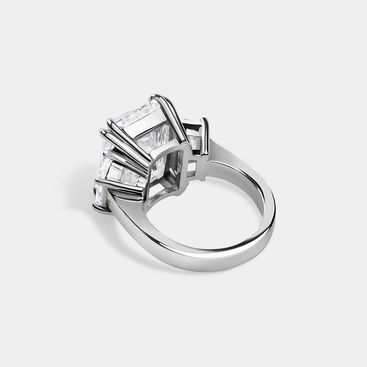 Radiant CUT ENGAGEMENT RING WITH trapezoids — 4