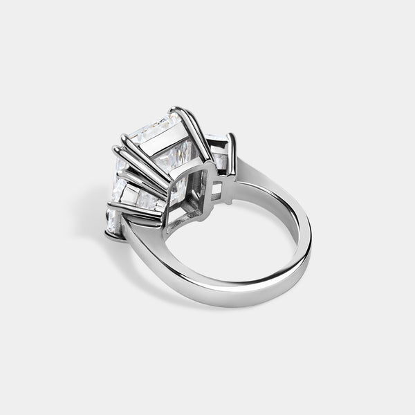 Radiant CUT ENGAGEMENT RING WITH trapezoids — 4