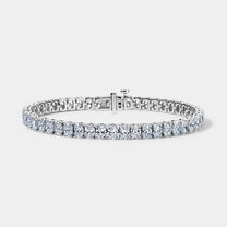 14K White Gold Oval Tennis Bracelet 11 CTW
