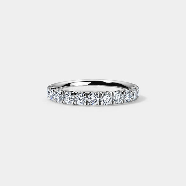 14K White Gold Round Anniversary Ring 1 CTW