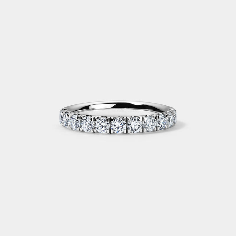 14K White Gold Round Anniversary Ring 1 CTW