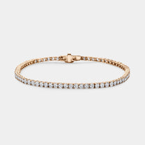 14K Rose Gold Classic Tennis Bracelet 4 CTW – Natural Diamond G-H SI3-I1