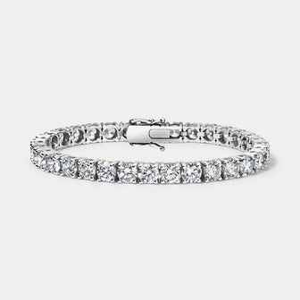 14K White Gold Classic Tennis Bracelet 10 CTW – Eco Diamond (Lab-Created Diamond)