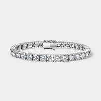 14K White Gold Classic Tennis Bracelet 10 CTW – Natural Diamond G-H I1