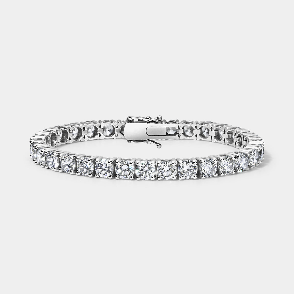 14K White Gold Classic Tennis Bracelet 10 CTW – Natural Diamond G-H SI+
