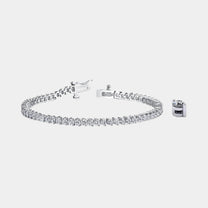 14K White Gold 2-Prong Tennis Bracelet 10 CTW – Eco Diamond (Lab-Created Diamond)