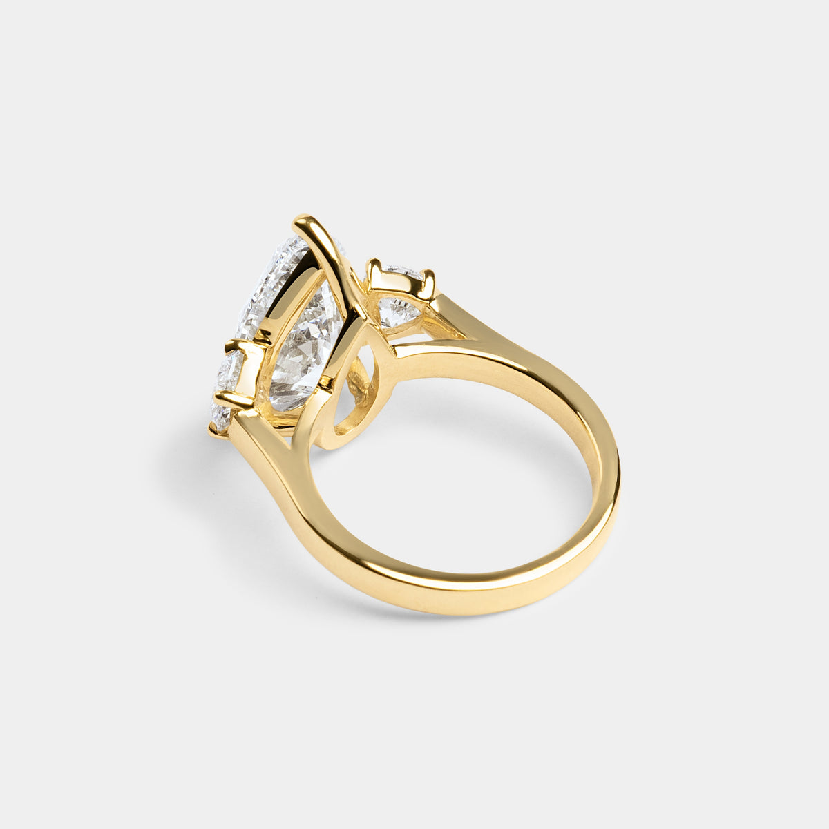 Pear CUT ENGAGEMENT RING WITH hearts — 4
