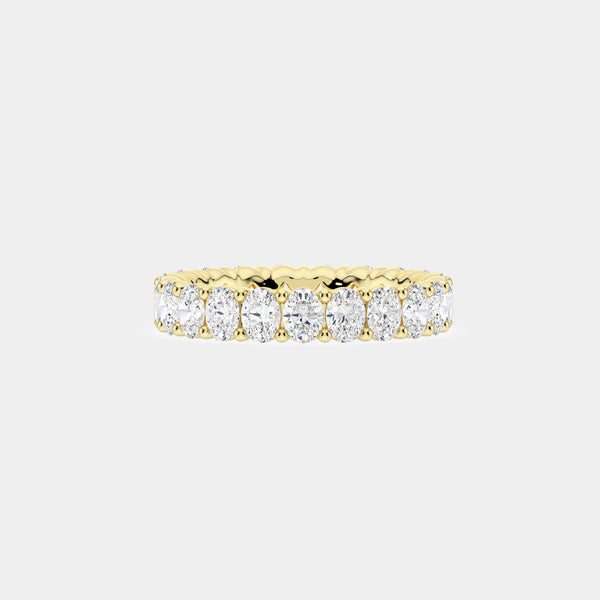 14K Yellow Gold Oval Shared Eternity Ring 2.5 CTW — (2)