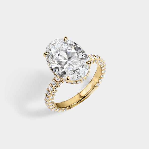 OVAL CUT ENGAGEMENT RING WITH diamond pavé — 4