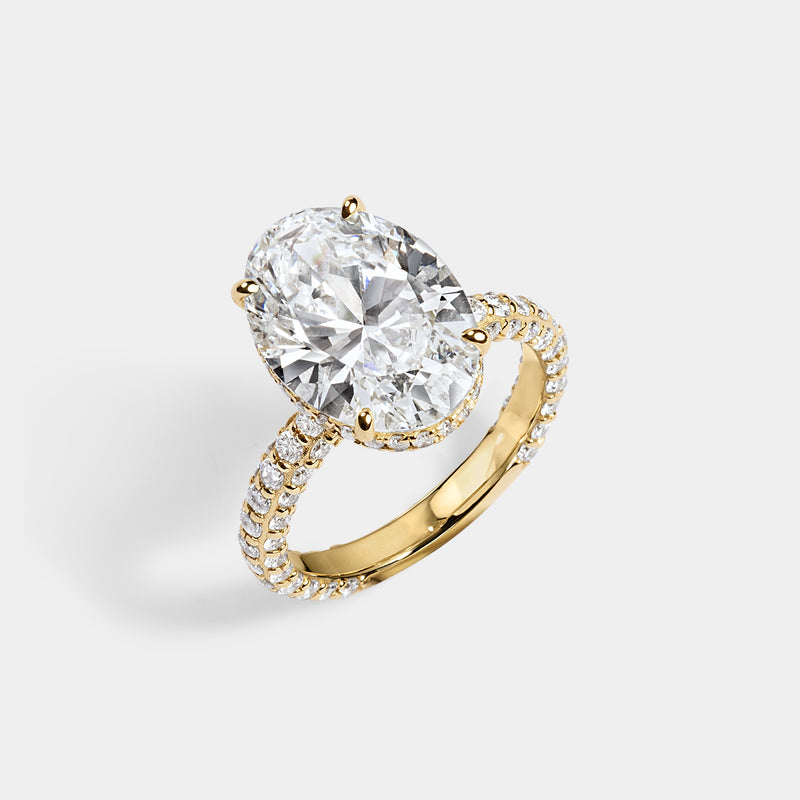 OVAL CUT ENGAGEMENT RING WITH diamond pavé — 4