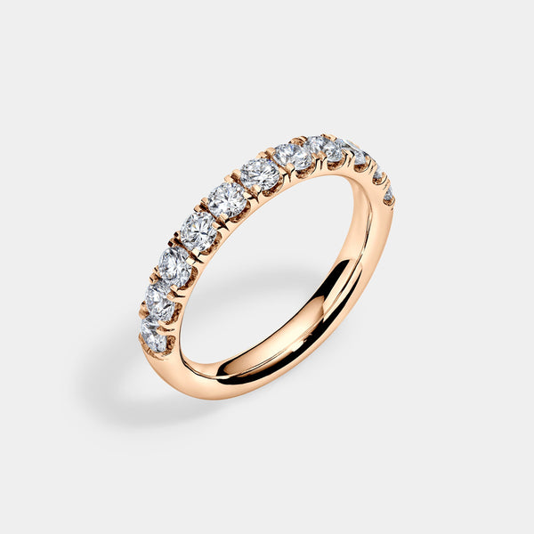 14K Rose Gold Round Anniversary Ring 1 CTW