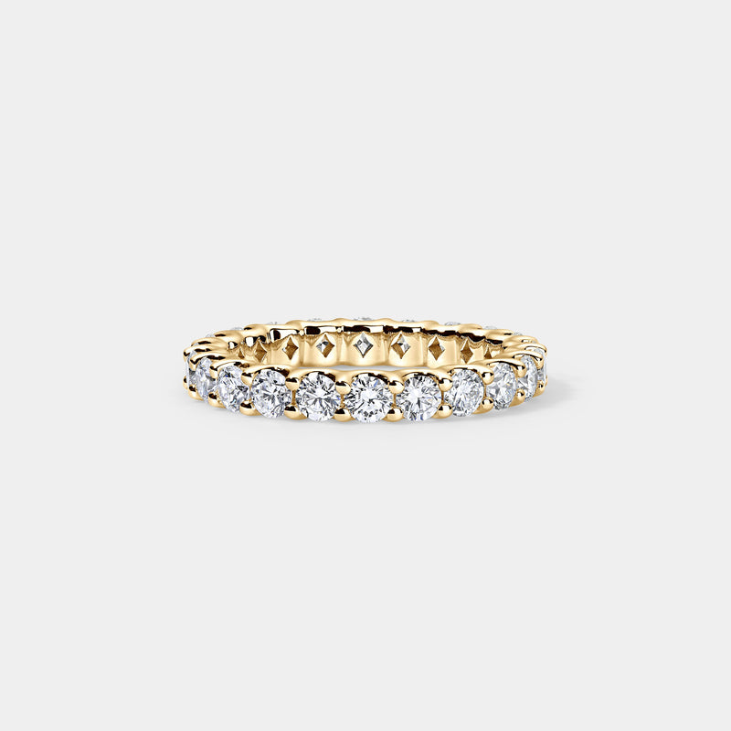14K Yellow Gold U Round Eternity Ring 2 CTW — 2.00