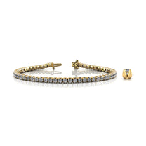 14K Yellow Gold Tulip Tennis Bracelet 10 CTW – Natural Diamond G-H SI+