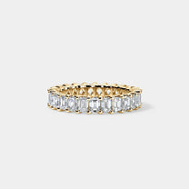 14K Yellow Gold U Emerald Eternity Ring 2.75 CTW