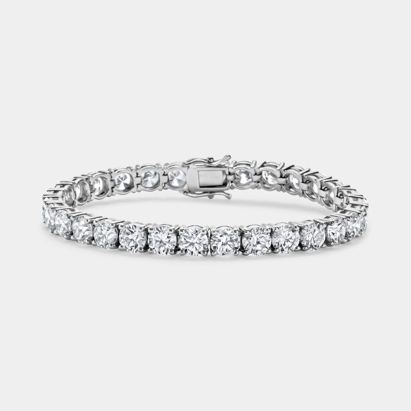 14K White Gold Classic Tennis Bracelet 20 CTW
