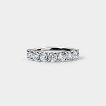 14K White Gold Round U Anniversary Ring 2 CTW – Eco Diamond (Lab-Created Diamond)