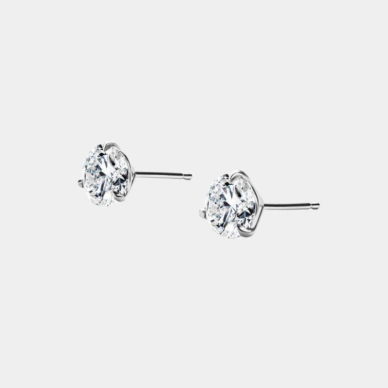 14K White Gold Martini Studs 1-5 CTW – Eco Diamond (Lab-Created Diamond)
