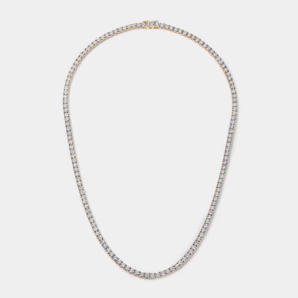14K Rose Gold Classic Tennis Necklace 6 CTW – Eco Diamond (Lab-Created Diamond) — (1)