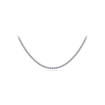 14K White Gold Classic Tennis Necklace 19 CTW