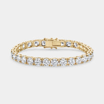 14K Yellow Gold Classic Tennis Bracelet 20 CTW