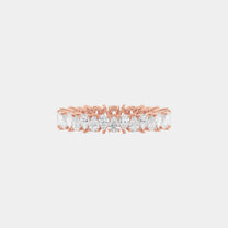 14K Rose Gold Pear Eternity Ring 1.75 CTW