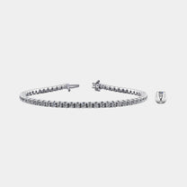 14K White Gold Tulip Tennis Bracelet 10 CTW – Natural Diamond G-H I1