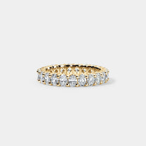 14K Yellow Gold U Oval Eternity Ring 2.5 CTW