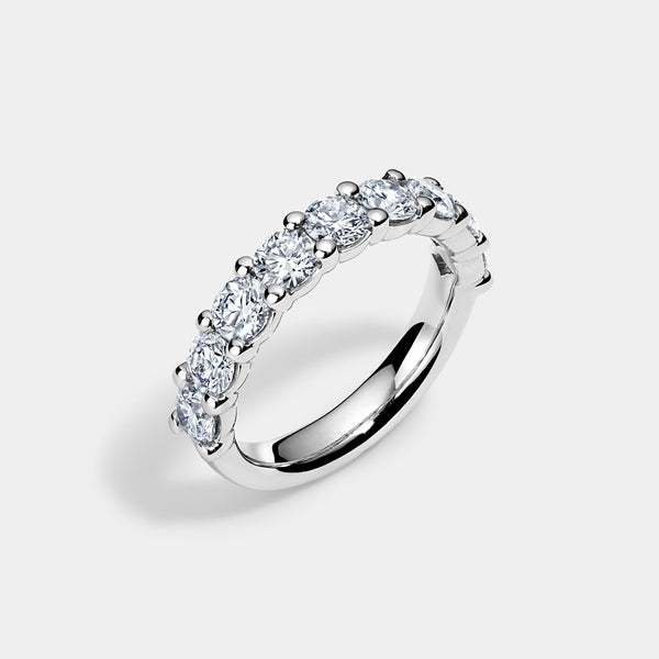 14K White Gold S Round Anniversary Ring 2 CTW – lab diamond — 2.00