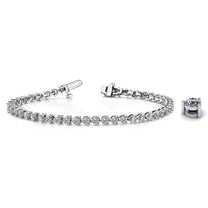 14K White Gold 3-Prong Tennis Bracelet 11 CTW – Natural Diamond G-H SI+